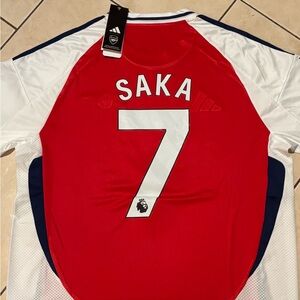 Adidas Red and White Arsenal Jersey